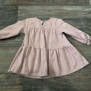 Quincy Mae Dusty Pink Long-Sleeve Dress